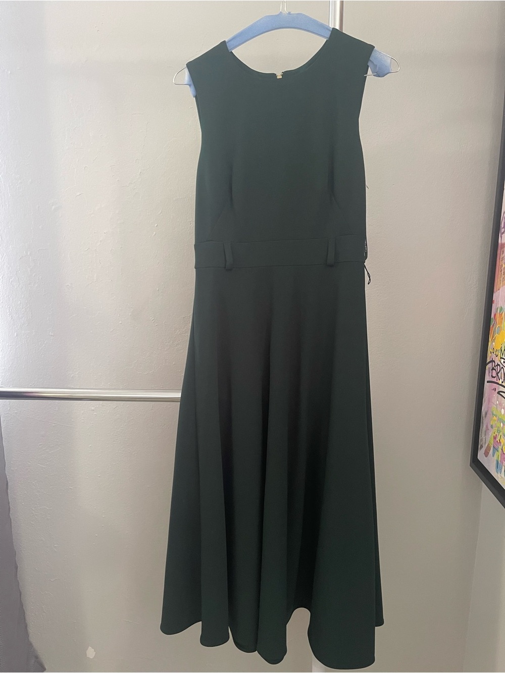Calvin Klein Sleeveless Dark Green Maxi Dress